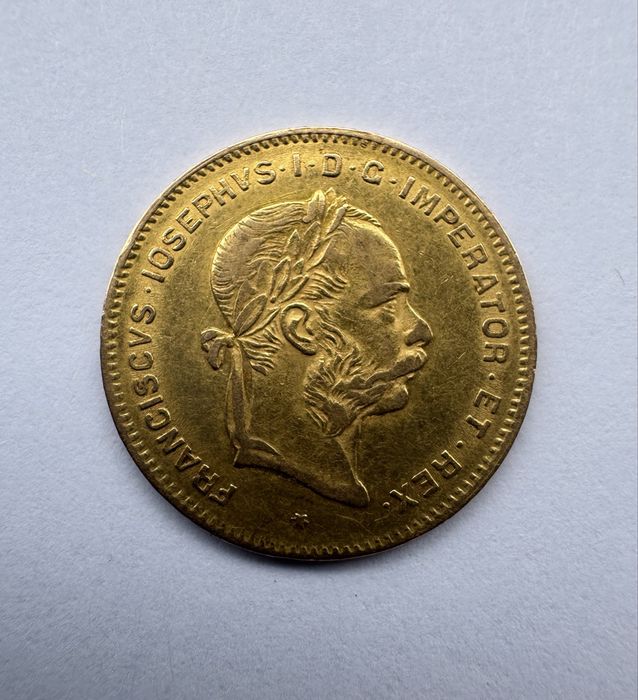 Златна Монета Австрия 4 Флорина /10 Франка 1885г. Франц Йосиф I