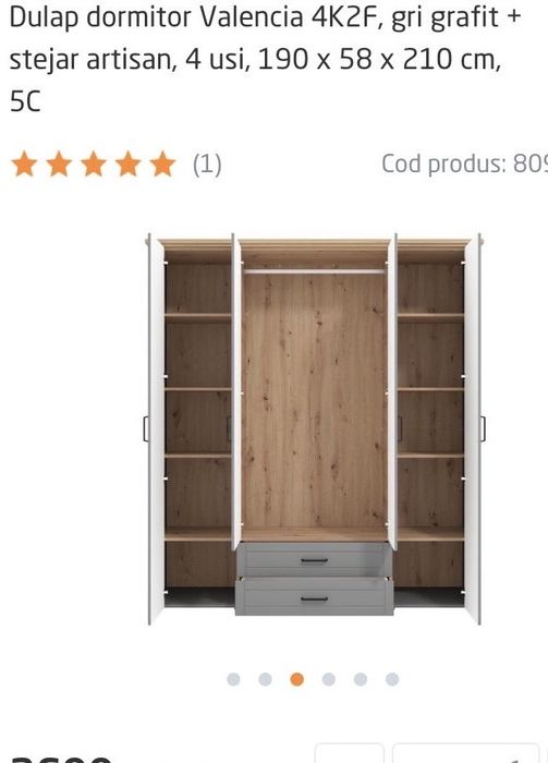 Mobila dormitor (dulap + noptiere)