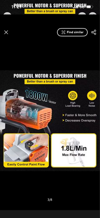Машини за безвъздушно боядисване VEVOR 1800W 1.8L/min и 2200W 2.0L/min