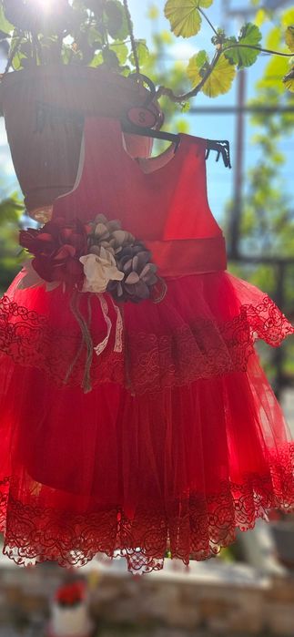 Rochie ocazie 2 ani fetita  rosie