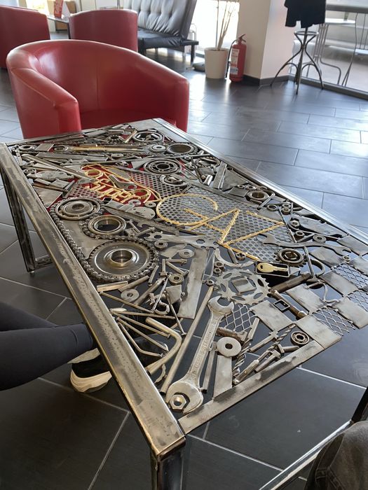 Masă Metal Blat artistic