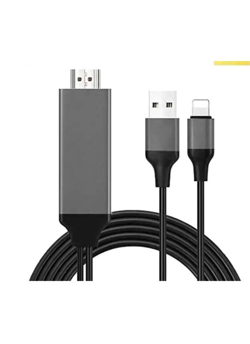 Cablu HDMI Usb Type C / Usb + Lightening Negru 1M