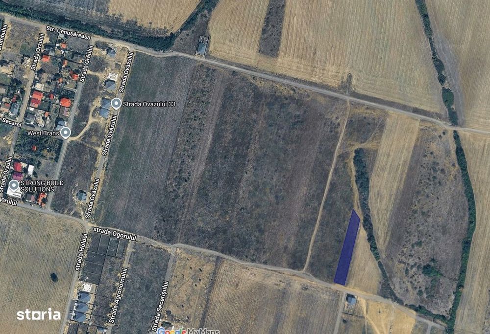 COMISION 0% | Teren extravilan | 3.700 mp | F.S. 16 m | Moșnița Nouă