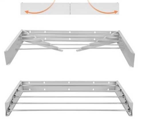 Сгъвем сушилник за стена тип стенен простор за малка тераса и баня