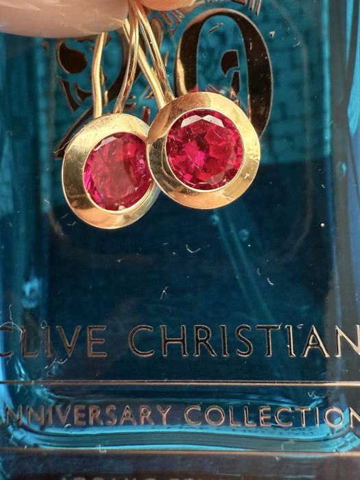 Cercei din aur cu piatra