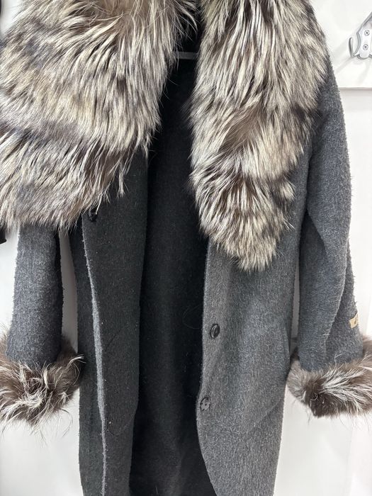 Палто Алпака с естествен косъм