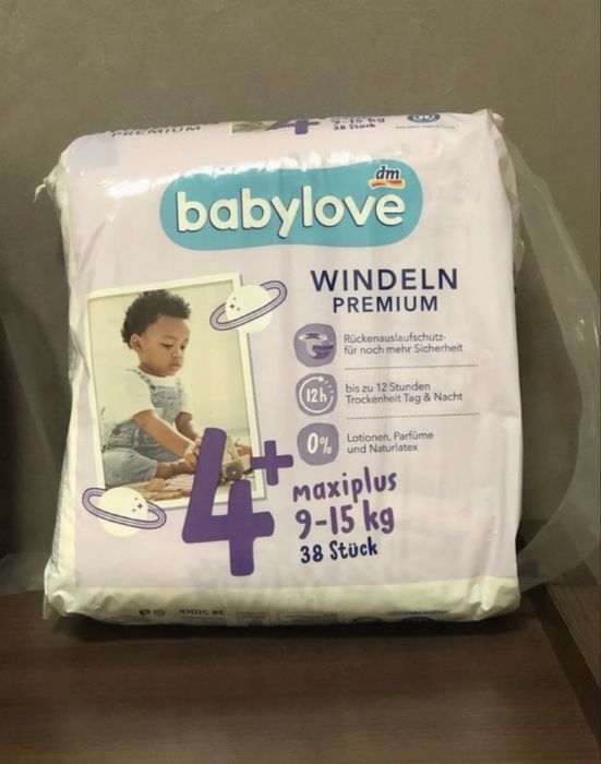 Scutece Babylove premium nr 4+, 9-15 kg, 38 buc