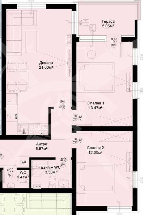 Тристаен в Остромила! Две бани! Доказан строител! 53794