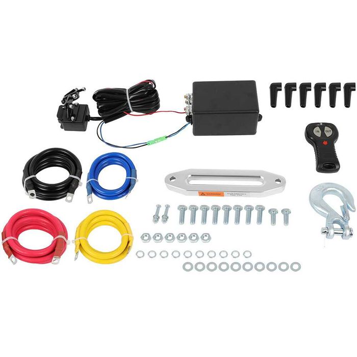 Troliu 6.000 LBS 12V – Cablu Oțel / Sufă Sintetică – Nou cu Garanție