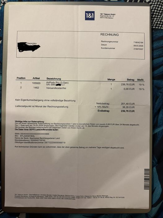 Apple AirPods Pro 3 - почти чисто нови