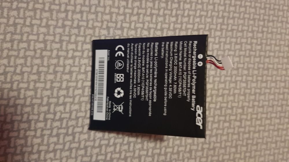 Acumulator Acer model BAT-A10 pentru telefon