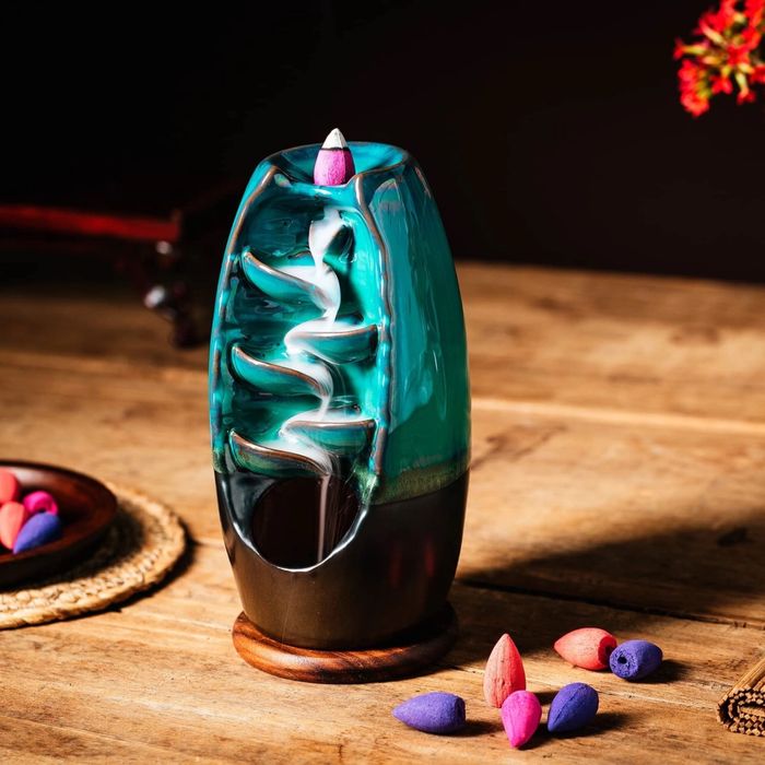 Arzator ceramic pentru conuri parfumate - 120 conuri — aromaterapie