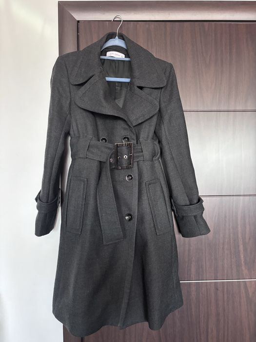 100% Вълна тренч палто Zara
