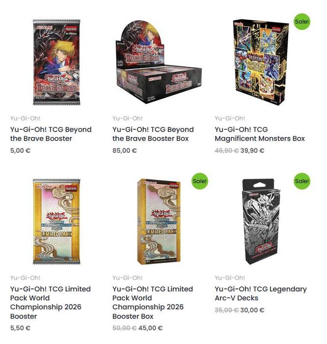 Yu-Gi-Oh! TCG оригинални продукти