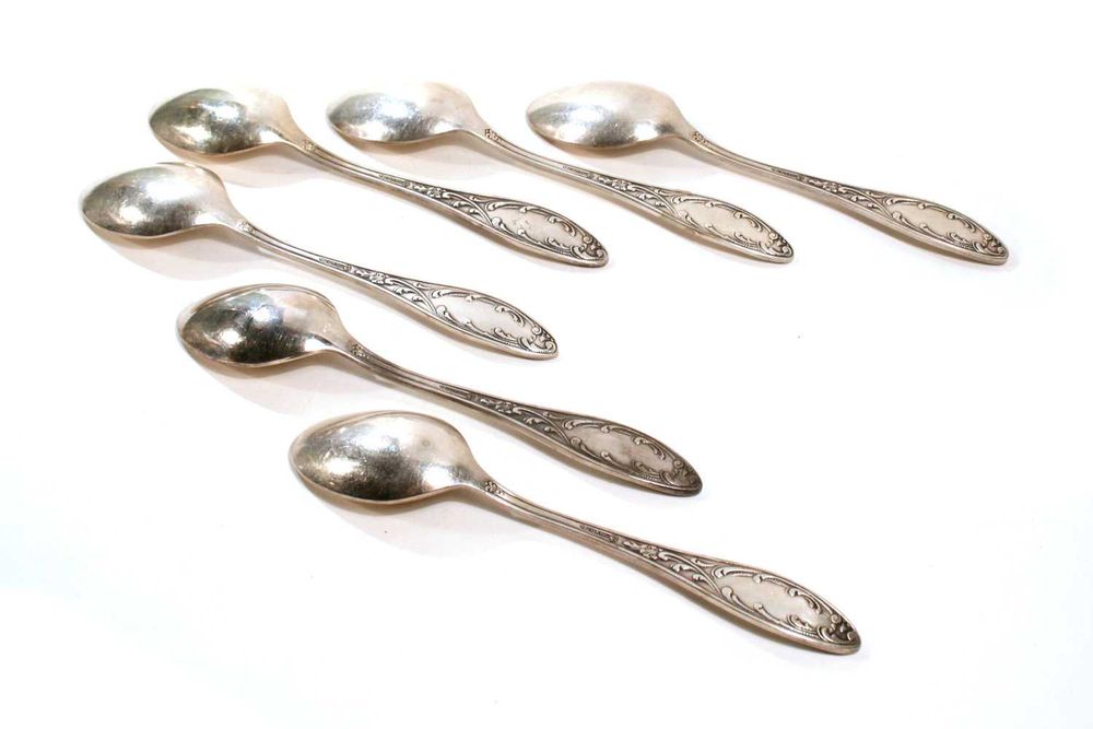 Подарок, подарочный комплект чайных ложек из мельхиора