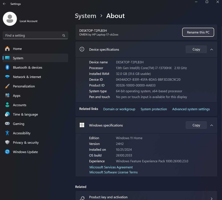 Лаптоп HP OMEN 17-ck2007 Гаранция 17" 4080 12GB