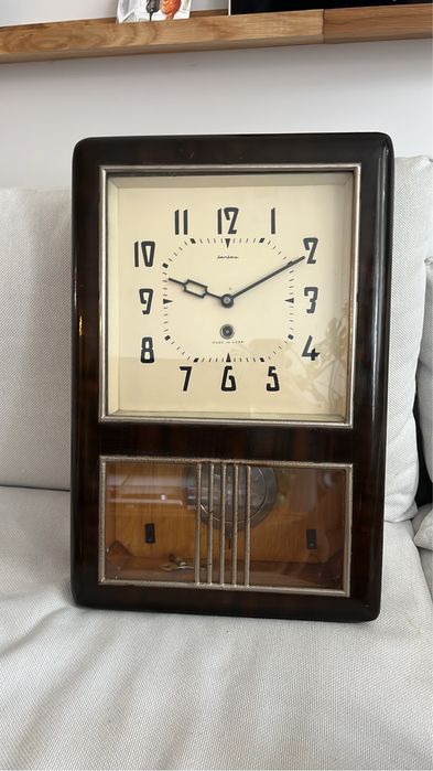 Стенен механичен часовник, старинен Jantar / Янтар с махало