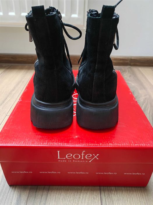 Ghete piele intoarsa negre femei