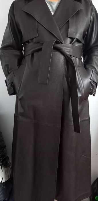 Жен.кожанный плащь