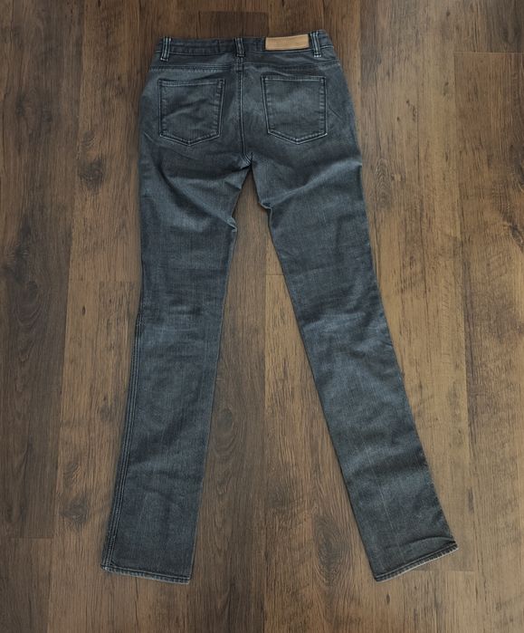 Blugi Zara Woman Premium Collection, gri închis / prespălați, mărimea 36 (S)