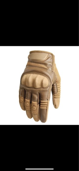 Mănuși Moto din piele maro și textil S, M, L, XL