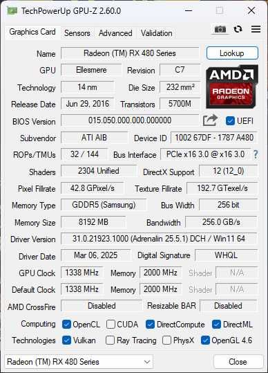 Видеокарта AMD RX 480 8GB (HIS IceQ X2 Roaring Turbo )