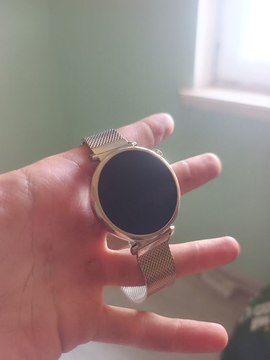 Ceas Huawei Watch GT 5 gold dama 41mm, ca nou, cutie + garantie Altex, curea metalică