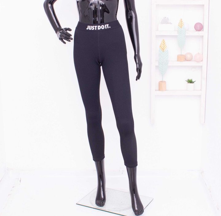 Nike оригинален дамски клин Just Do It черен рипсен за фитнес спорт S