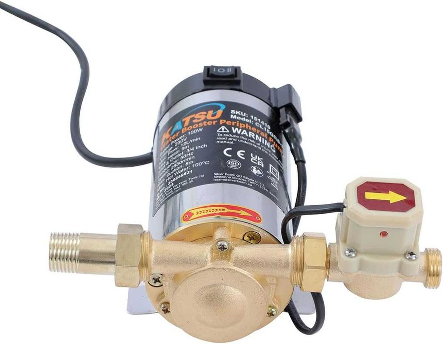 Pompă de presiune Katsu pentru apă calda/rece 100W, cu comutator de control automat și manual