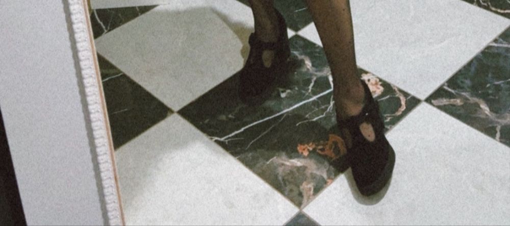 Туфли черные замшевые