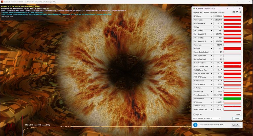 Видеокарта RTX 4060 ti 8 gb