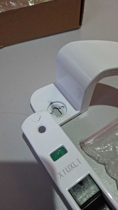 Set maner cu inchidere pentru usa glisanta, alb