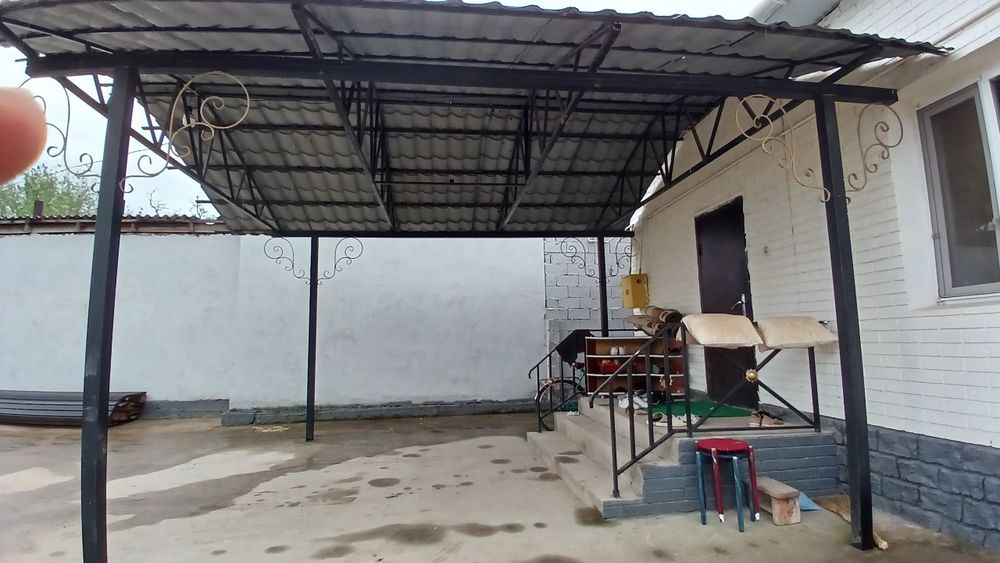 Навес черепица козырок