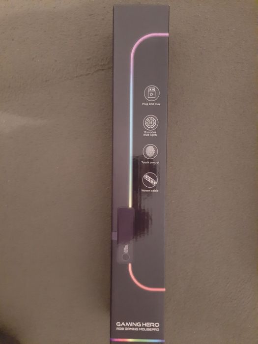 Vand mousepad RGB marime M/L nou, sigilat