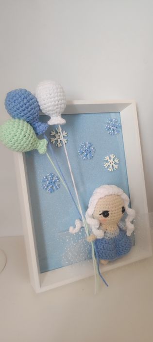 Ръчно изработена Рамка Frozen- Елза