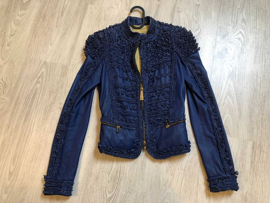 Just Cavalli geaca dama piele S-XS sau 40 italy, autentica