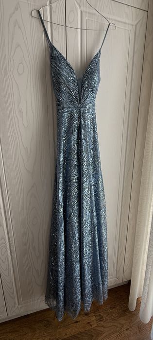 Официална дълга рокля с пайети