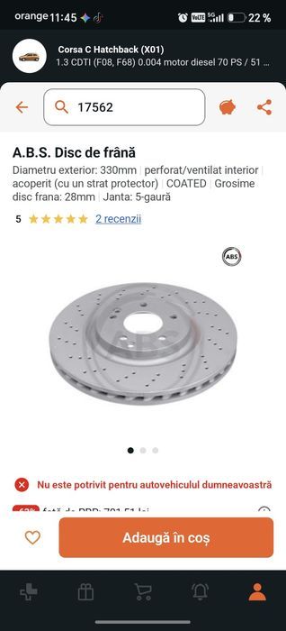 Kit discuri frana perforate 330mm 5x112 + placute ABS - NOI (17562 / 37506)