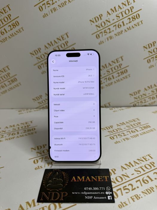 NDP Amanet Braila Iphone 16 Pro Max(59779)