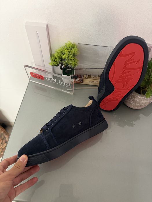 Christian Louboutin marime 38 navy blue , noi nouti