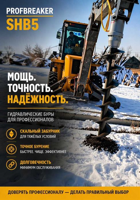 Гидробур SHB5 для Volvo BL61, BL71, EW55, EW60 — ямобур Алматы