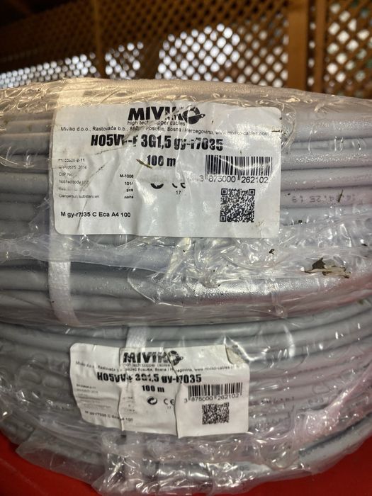 Cablu 3x1,5mm si copex