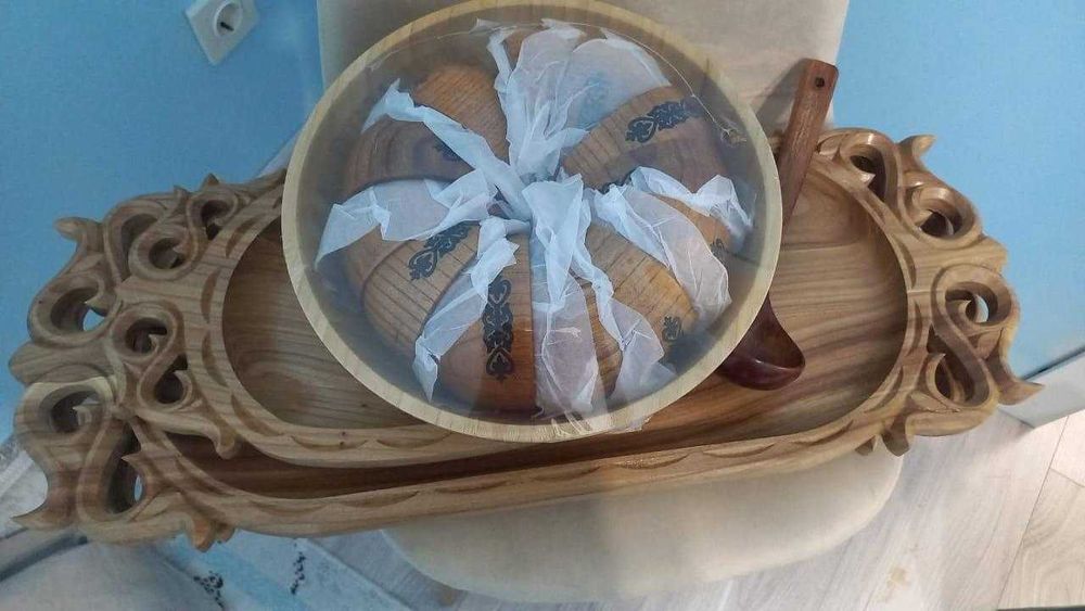 Казахская посуда из дерева