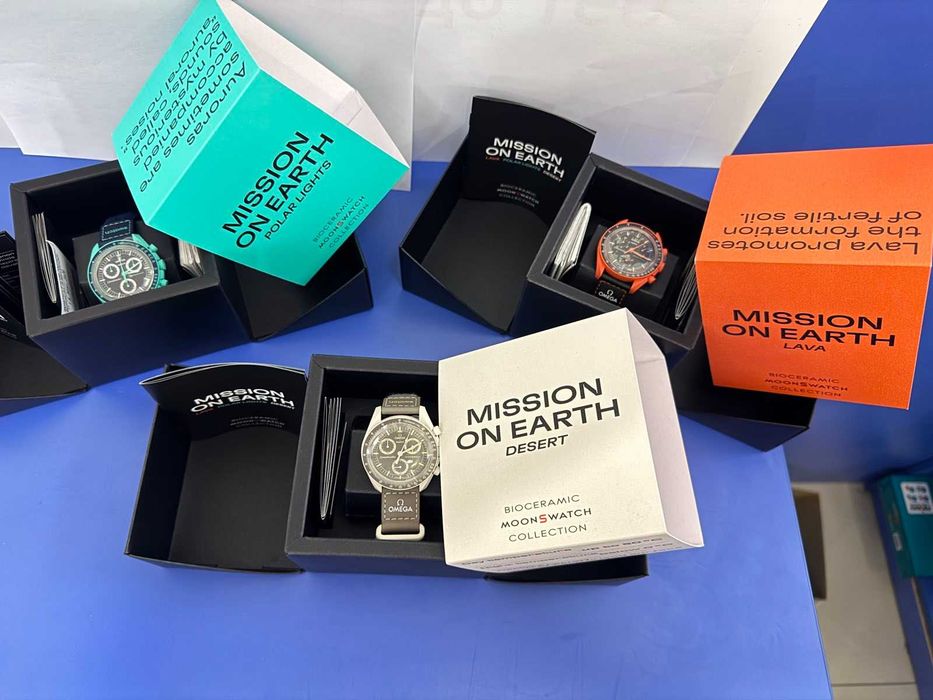 Omega x Swatch Mission on Earth Desert, Lava, Polar Light collection