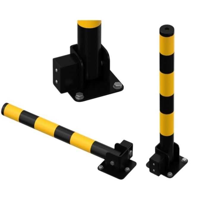 Сгъваемo колче за парко място Automat-С ключалка, Стомана, 60см