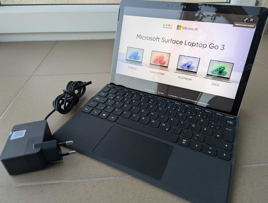 Microsoft Surface Go 3 i3-10100Y, 8GB RAM, 128GB SSD, tastatura surface iluminata si magnetica, in stare foarte buna