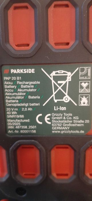 Mașină de găurit și înșurubat PARKSIDE PBSSA 20-Li A1-5 lei transport