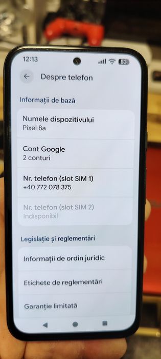 Google pixel 8a 8g cu 256.Full box, impecabil