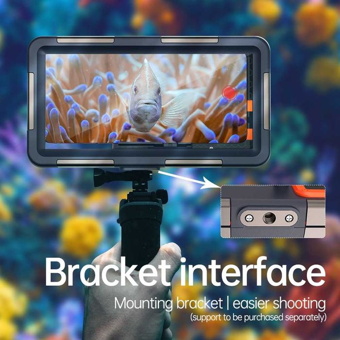 Калъф за гмуркане за телефони ShellBox Diving Waterproof Case до 6.8 инча, до 15 метра дълбочина