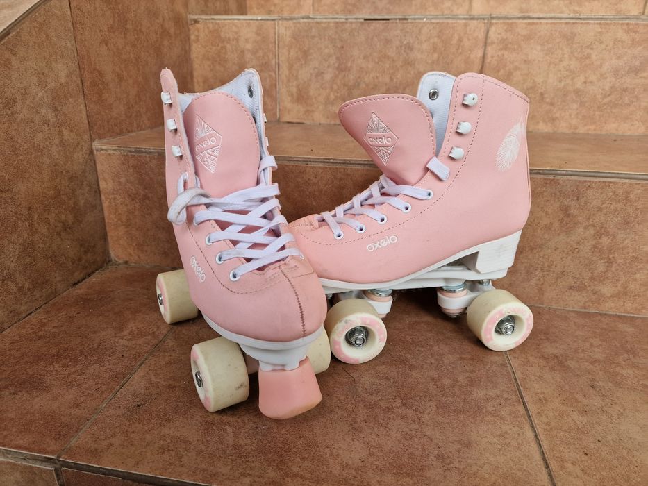 Role fete, 2+2 roti, marimea 37, culoare roz